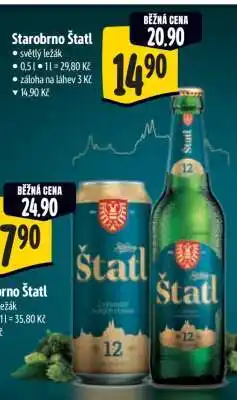 Albert Starobrno Štatl světlý ležák 0,5 l nabídka