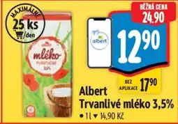 Albert Albert Trvanlivé mléko 3,5% nabídka