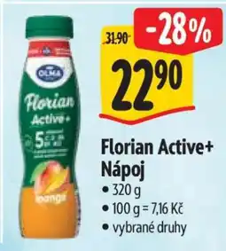 Albert Florian Active nápoj nabídka