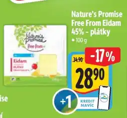 Albert Nature's Promise Free From Eidam 45% - plátky nabídka