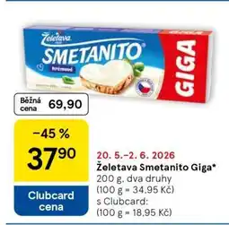 Tesco Želetava Smetanito GIGA nabídka