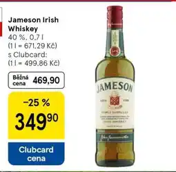 Tesco JAMESON Irish whiskey nabídka