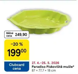 Tesco Paradiso Pískoviště mušle nabídka