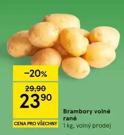 Tesco Brambory volné rané nabídka