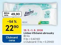 Tesco Linteo vlhčené ubrousky nabídka