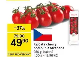 Tesco Rajčata cherry podlouhlá Strabena, 250 g, balená nabídka