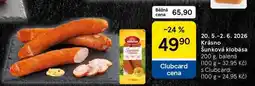 Tesco Krásno Šunková klobása, 200 g, balená nabídka