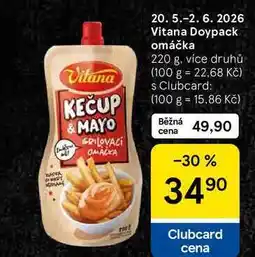 Tesco Vitana Doypack omáčka, 220 g, více druhů nabídka