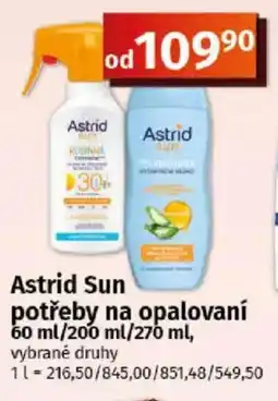 COOP TIP Astrid Sun potřeby na opalovaní nabídka