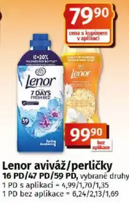 COOP TIP Lenor aviváž/perličky nabídka