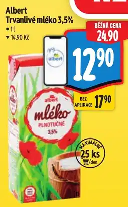 Albert Albert Trvanlivé mléko 3,5% nabídka