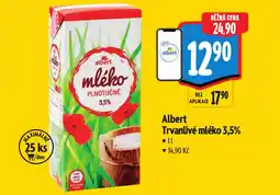 Albert Albert Trvanlivé mléko 3,5% nabídka