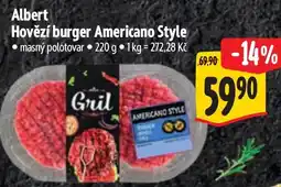 Albert Albert Hovězí burger Americano Style nabídka