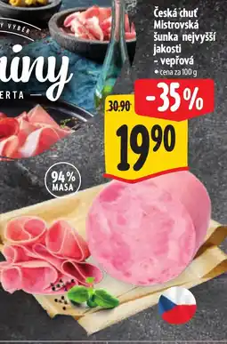 Albert Česká chuť Mistrovská šunka nejvyšší jakosti - vepřová nabídka