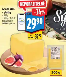 Albert Gouda 48% - plátky nabídka