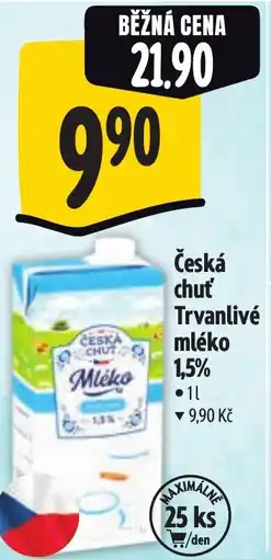 Albert Česká chuť Trvanlivé mléko 1,5% nabídka
