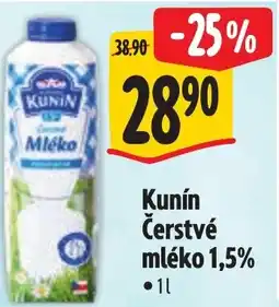 Albert Kunín Čerstvé mléko 1,5% nabídka