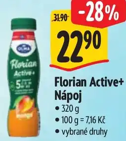 Albert Olma Florian Active+ Nápoj nabídka