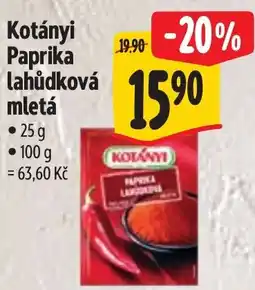 Albert Kotányi Paprika lahůdková mletá nabídka