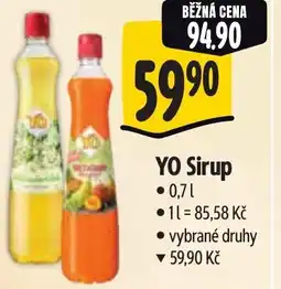Albert YO Sirup nabídka