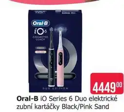 Teta Oral-B iO Series 6 Duo elektrické zubní kartáčky Black/Pink Sand nabídka