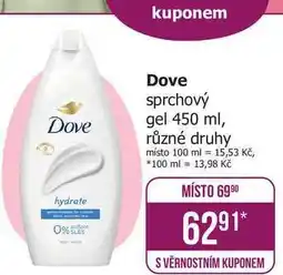 Teta Dove sprchový gel 450 ml, různé druhy nabídka