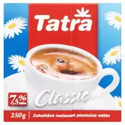 CBA Tatra Classic zahuštěné neslazené plnotučné mléko 250g nabídka