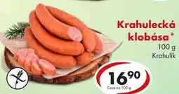 CBA Krahulecká klobása nabídka