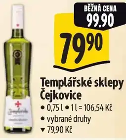 Albert Templářské sklepy Čejkovice nabídka