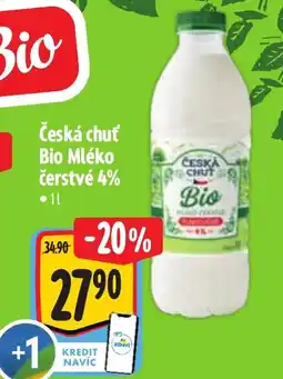 Albert Česká chuť Bio Mléko čerstvé 4% nabídka