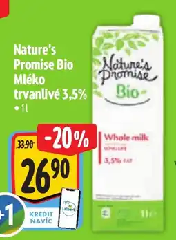Albert Nature's Promise Bio Mléko trvanlivé 3,5% nabídka
