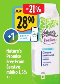 Albert Nature's Promise Free From Čerstvé mléko 1,5% nabídka