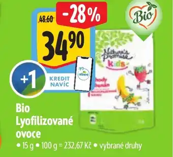 Albert Bio Lyofilizované ovoce nabídka