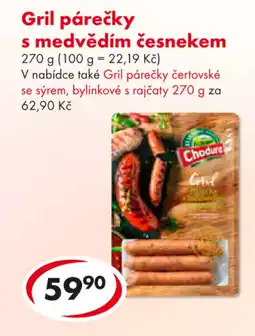 CBA Gril párečky s medvědím česnekem nabídka