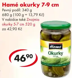 CBA Hamé okurky 7-9 cm nabídka