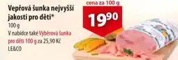 CBA Vepřová šunka nejvyšší jakosti pro děti nabídka