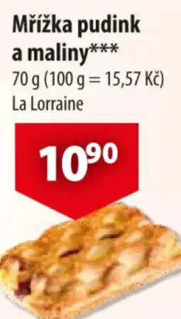 CBA Mřížka pudink a maliny nabídka