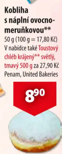 CBA Kobliha s náplní ovocno- meruňkovou nabídka