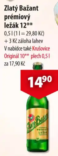 CBA Zlatý Bažant prémiový ležák 12 nabídka
