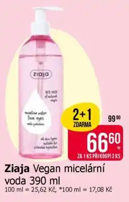 Teta Ziaja Vegan micelární voda 390 ml nabídka