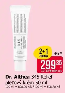 Teta Dr. Althea 345 Relief pleťový krém 50 ml nabídka