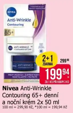 Teta Nivea Anti-Wrinkle Contouring 65+ denní a noční krém 2x 50 ml nabídka