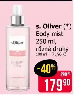 Teta s. Oliver Body mist nabídka