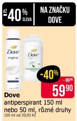 Teta Dove antiperspirant nabídka
