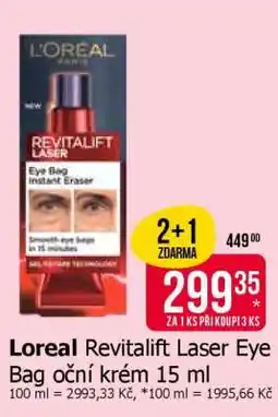Teta Loreal Revitalift Laser Eye Bag oční krém 15 ml nabídka