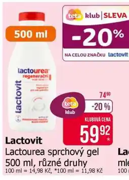 Teta Lactovit Lactourea sprchový gel nabídka