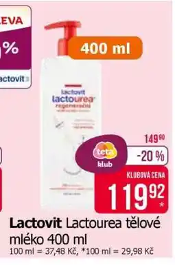 Teta Lactovit Lactourea tělové mléko 400 ml nabídka