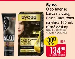 Teta Syoss Oleo Intense barva na vlasy, Color Glaze toner na vlasy 130 ml, různé odstíny nabídka