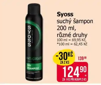 Syoss suchý šampon