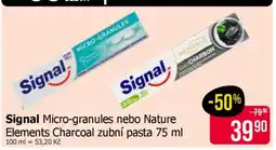 Teta Signal Micro-granules nebo Nature Elements Charcoal zubní pasta 75 ml nabídka